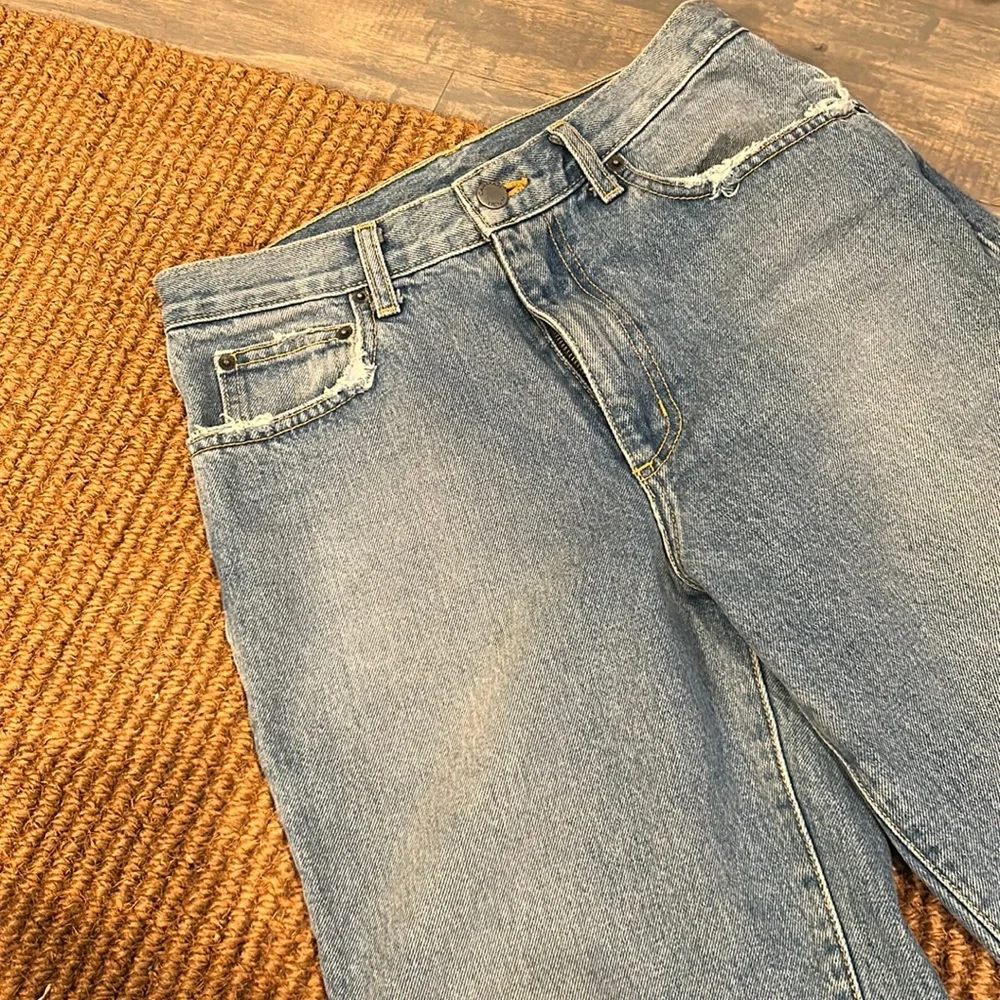 LF Carmar Tigoda Lace Up Knee Hermia Loose Straight Crop‎ High Rise Denim…